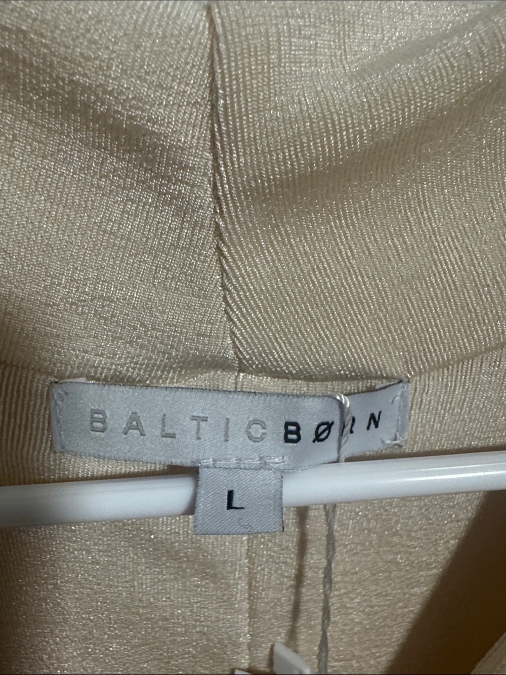 Baltic Born Long Sleeve Cream Draped V-Neck Maxi Dress - Picture 3 of 6